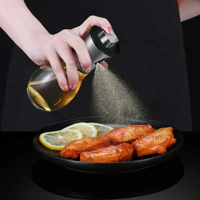 Oil Spray Bottle Oil Sprayer For Cooking Spray Bottle Multi-Function Barbecue  Air Fryer High-Pressure Glass Oil Spray Container