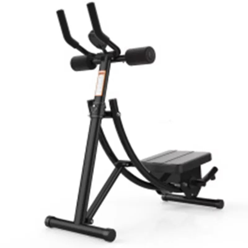 Black exercise machine on a white background