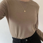 Women's Sweater Fall Winter Apparel Pullovers Long Sleeve Tube Knitted Top