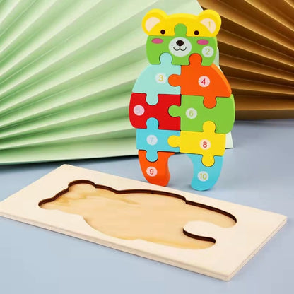 Wooden Montessori Toddler Puzzles for Kids Montessori Jigsaw Puzzles for Ages 2-5 Preschool Learning Montessori Educational Toys