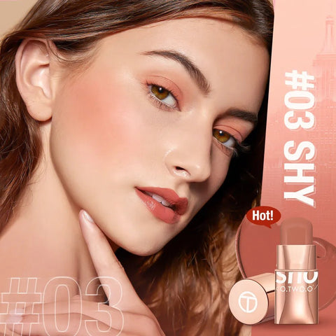 Lipstick Blush Stick 3-in-1 Eyes Cheek Lip Tint Buildable Waterproof Lightweight Multi Face Makeup