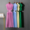 Summer Party Hollow Out Dress Fashion Sexy V-neck Waist Long Beach Dress Vintage A-Line Maxi Dress