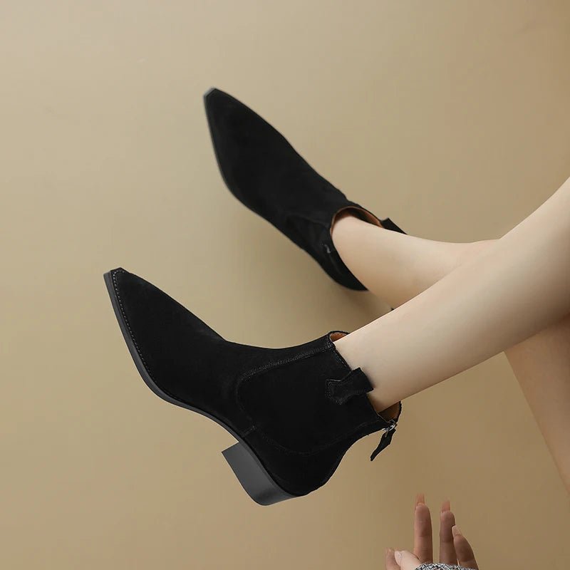 Suede Ankle Boot black