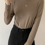 women's sweater milk tea color