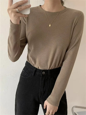 women's sweater milk tea color