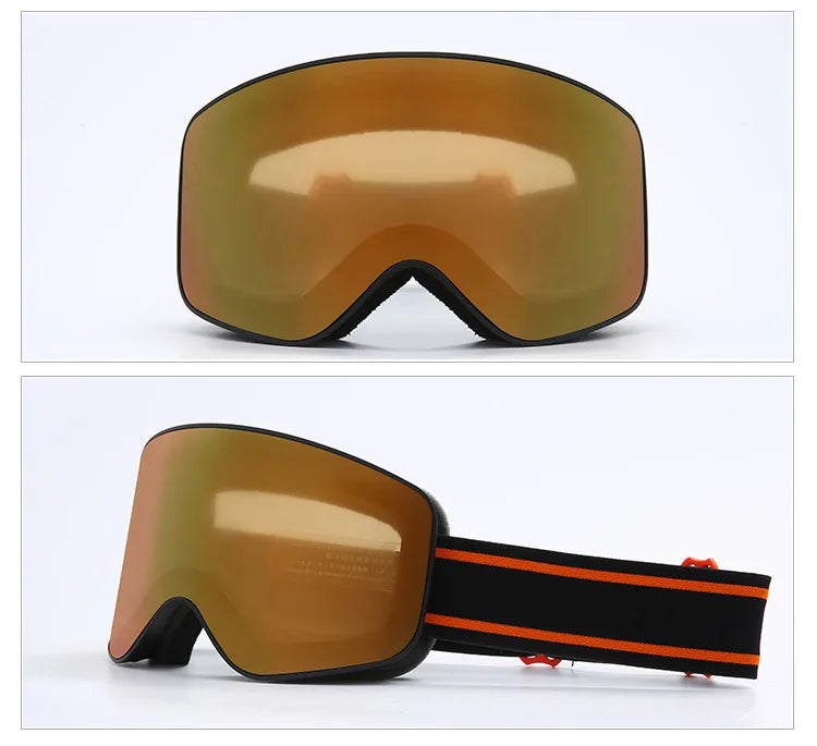 Ski Snowboard Goggles Unisex Skiing Eyewear Mask UV 400 Snow Protection Double Anti-Fog Cylindrical Design