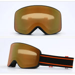 Ski Snowboard Goggles Unisex Skiing Eyewear Mask UV 400 Snow Protection Double Anti-Fog Cylindrical Design