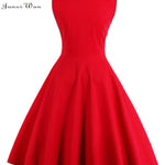 Plus Size Women's Retro Vintage Dress 50s 60s Rockabilly Style Party Midi Dresses