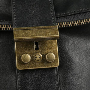 Genuine Leather Anti-Theft Bag with Lock Unisex Large Vintage Backpack Large Capacity Handbag