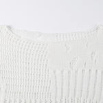 Vintage Distressed Holes Women's Sweater Casual Grunge Loose Long Pullovers