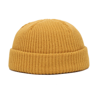 Winter Warm Beanies Casual Short Thread Hat Streetwear Unisex Warm Knit Cap