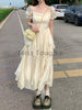 Chiffon Fairy Dress for Women Solid Elegant Party Midi Dress Casual  Designer Fashion Chic A-Line Dress