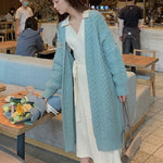 Women's Long Knitted Cardigan Oversized Jacket Cozy Warm Long Sleeve Cardigan