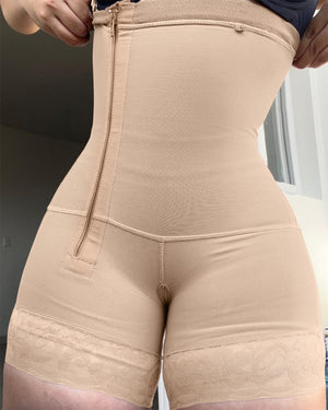 Body Shaper Side Zipper Bodysuit Tummy Control Underwear Compression Waist Trainer Postpartum Shapewear