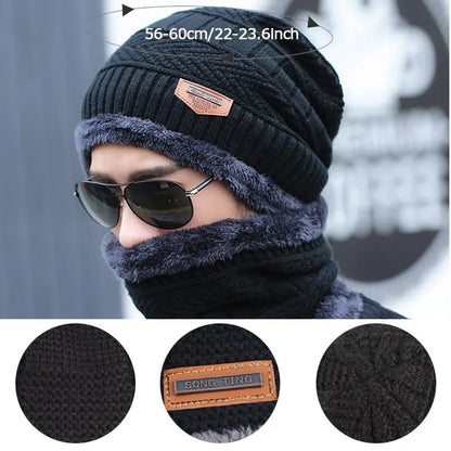 Beanie and Scarf Black