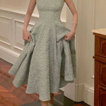 Spring/Summer Vintage Elegant Party Sleeveless Midi Dress Evening A-Line New Fashion Prom Dress