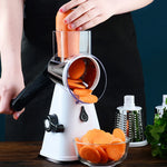 3-in-1 Multifunctional Vegetable Chopper and Grater – Manual Round Drum Slicer for Potatoes, Carrots, Cheese, and More