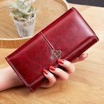 Women's Faux Leather Wallet Luxury Long Rectangular Wallet Boutique Fashion Purse Money Bag Card Holder