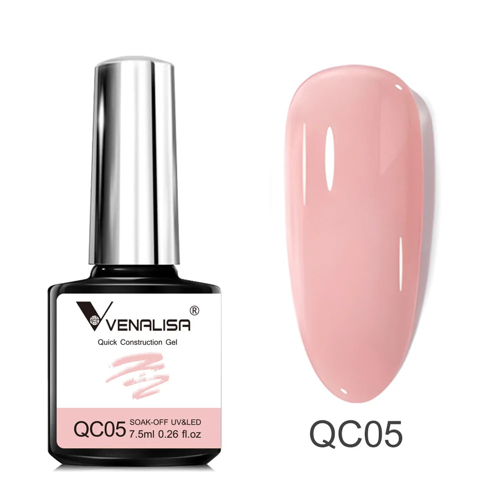 Quick Construction Nail Gel Semi Transparent Jelly Color Nail Gel Polish Strengthener Soak Off UV LED Nude Pink Gel