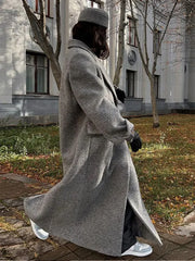 Long Faux Wool Coat