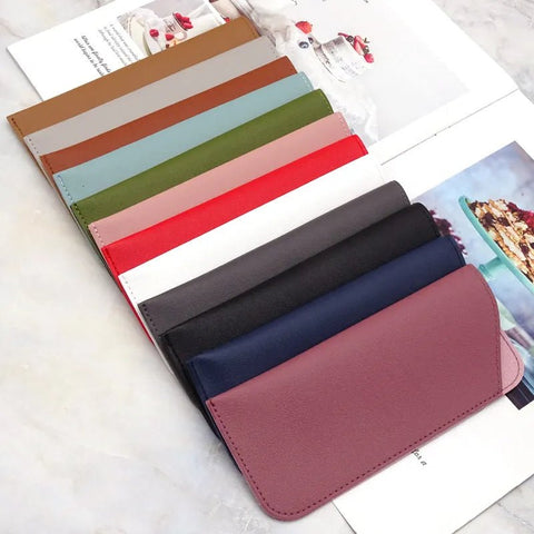 Eyewear Case PU Leather Sunglasses Reading Glasses Protective Cover Box Pouch Protector Accessory