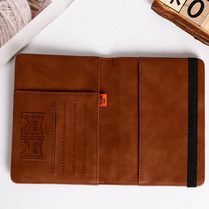 PU Leather Passport Wallet Travel Document Card Holder