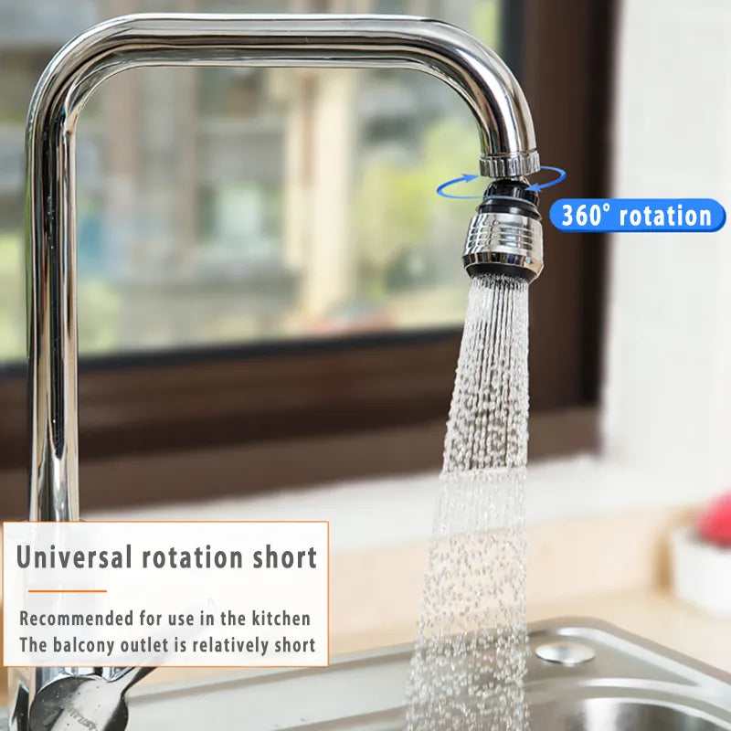 Flexible Faucet Extension 2 Modes 360° Rotatable High Pressure Faucet Extender Water Saving Bathroom Kitchen Accessory