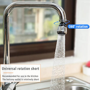 Flexible Faucet Extension 2 Modes 360° Rotatable High Pressure Faucet Extender Water Saving Bathroom Kitchen Accessory