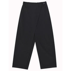 Women's Elastic Waist Brief Above Ankle Pleated Long Trousers