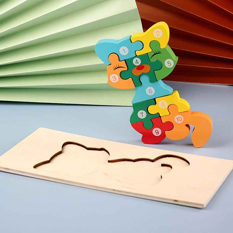 Wooden Montessori Toddler Puzzles for Kids Montessori Jigsaw Puzzles for Ages 2-5 Preschool Learning Montessori Educational Toys