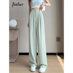 High Waist Double Buttons Wide Leg Pants Various Colors