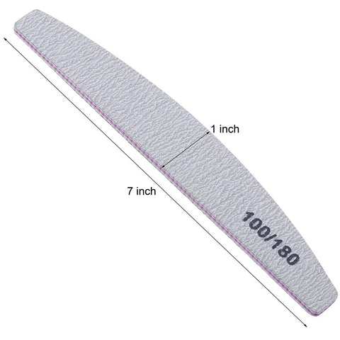 Nail File Set 5-10pcs Mixed Color 80/100 Grit Professional Buffer Cuticle Remover Manicure Tool