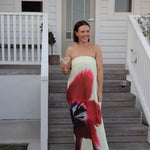 Stunning Strapless Printed Maxi Dress - Chic Women's Beach Robe