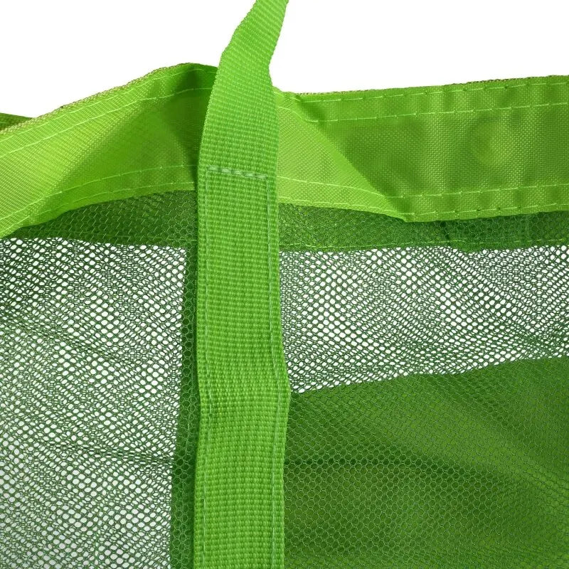 Large Mesh Beach Travel Tote Bag with Insulated Cooler Compartment Insulated Double Layer Picnic Ice Bag