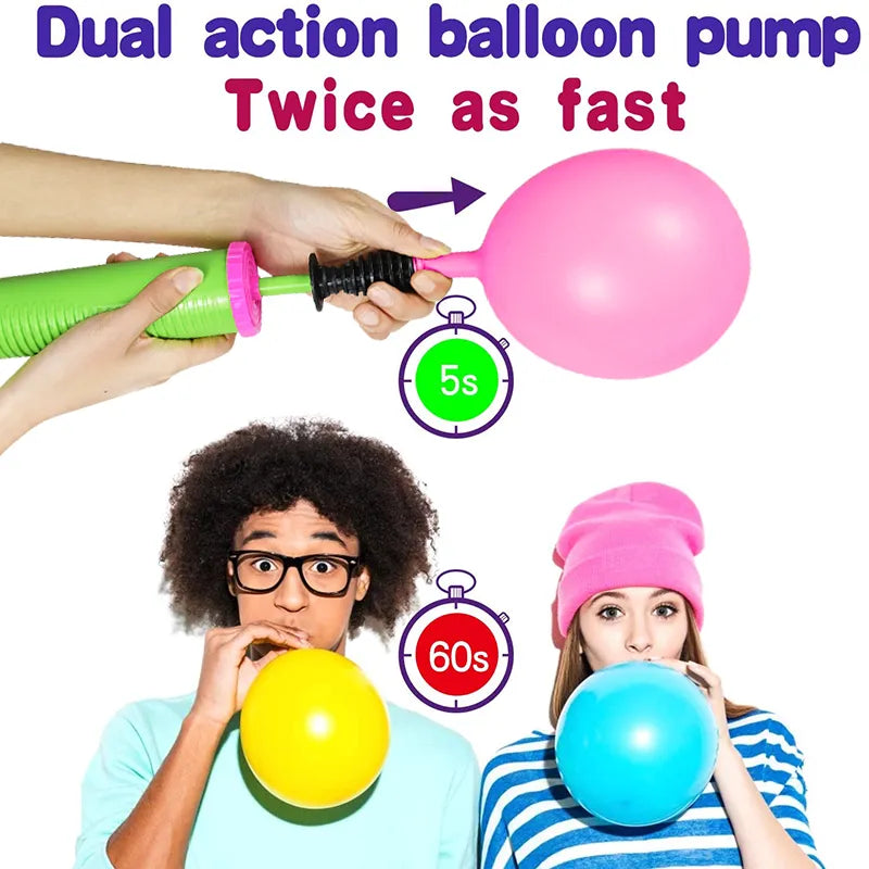 High Quality Balloon Pump Air Inflator Hand Push Portable Useful Balloon Accessories for Baby Showers, Birthdays Wedding Party Decor Supplies
