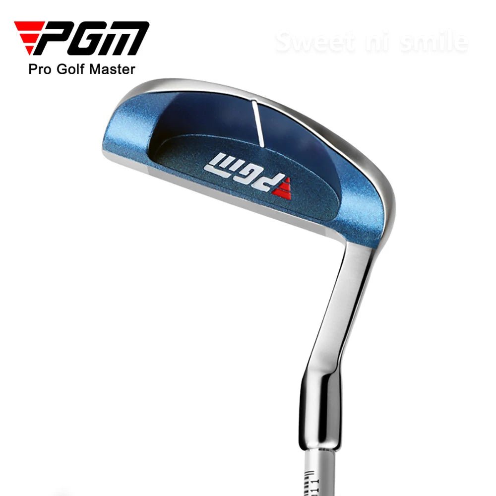 Golf club  Putter with blue head and Pro Golf Master branding on a white background