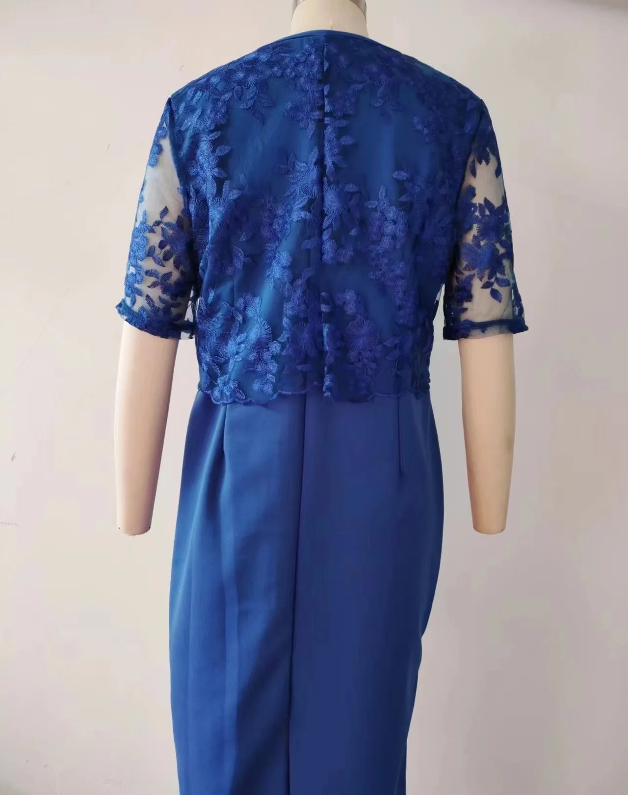 blue dress back