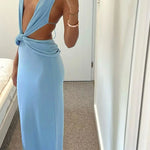New Fashion Sexy Hollow Out Chest And Backless Dress Maxi Length Great for Spring And Summer Chic Dress