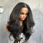 Luxury Kinky Straight Lace Front Wig – Natural Look, Full Volume & Soft Texture