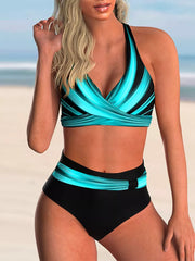 Women's Bikini Swimsuit Sexy High Waist Bikini 2-Piece Bathing Suit  Print Bikini Swimwear