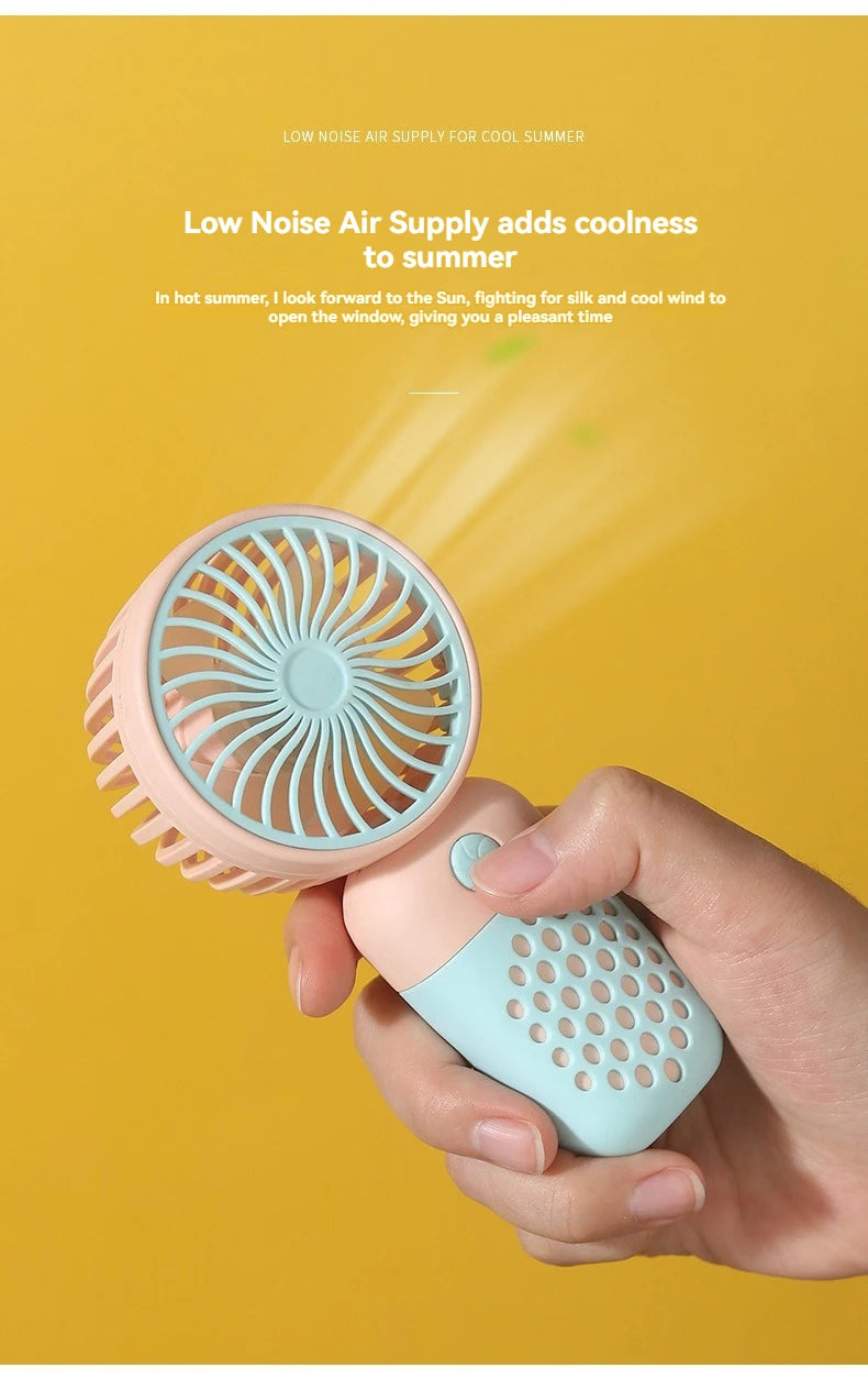 New Handheld USB Charging Mini Fan Cute Small Fan Portable Mini USB Fan Mini Pocket Fan