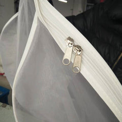 Double-sided Transparent Tulle/Voile Wedding Dress Dust Cover with Side-zipper for Home Wardrobe Gown Storage Bag