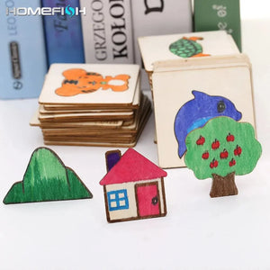 Montessori Drawing Toys Wooden DIY Kids Toys Painting Template Stencils Learning Educational Toys for Children Great Gift Idea 20pcs