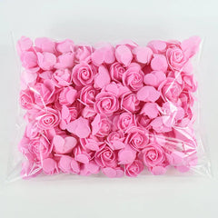 50/100/200 Piece Lot .5cm PE Foam Rose Buds Head Artificial Flower For Wedding Birthday Party Home Decor DIY Rose Valentines Day Gifts