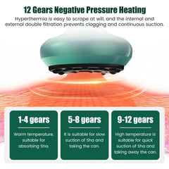 Electric Cupping Massager 12 Levels Vacuum Suction Gua Sha Body Therapy Device