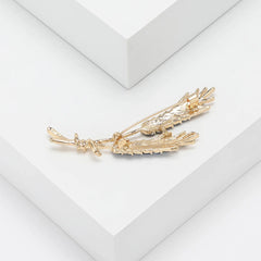 Women's Brooches Trendy Fashion 3-Color Rhinestone Ear of Wheat Lapel Pins Luxury Jewelry Accessories For Clothing