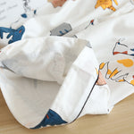 Women's Short-Sleeve Top + Shorts Pajamas Set Cartoon Print Pajamas