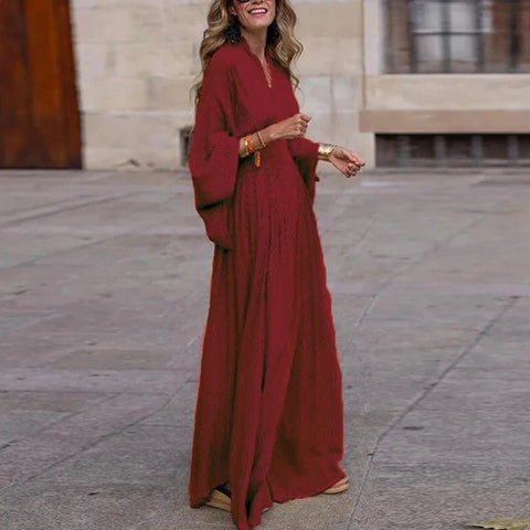 maxi dress burgundy