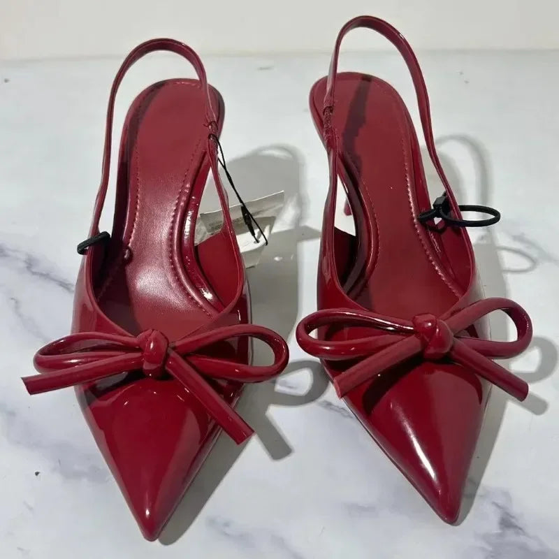 Red slingback shoes