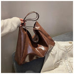 Tote Bag Fashion Underarm Pouch Large Capacity Soft PU Leather Shoulder Bag Retro Crossbody Bag Casual Portable Large Bag